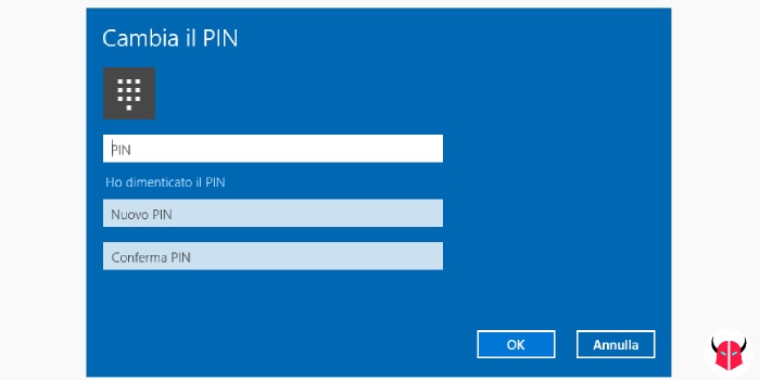 cambiare password Windows 10 modifica PIN