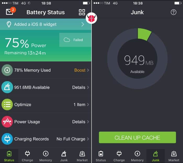 come pulire iPhone con Battery Doctor