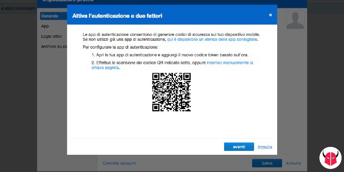 proteggere accesso TeamViewer autenticazione a due fattori codice QR