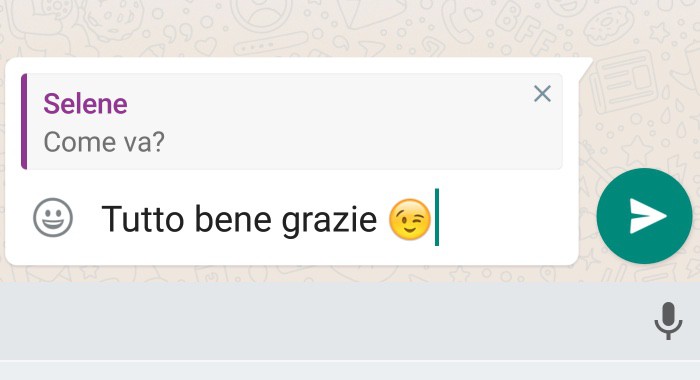 quotare messaggi WhatsApp