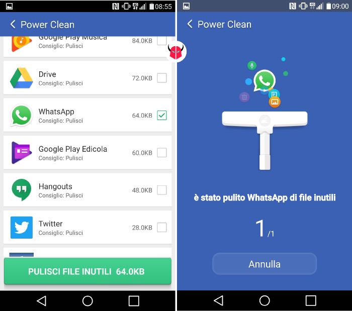 velocizzare WhatsApp file inutili Android