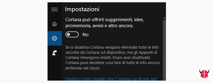 Windows 10 lento Cortana