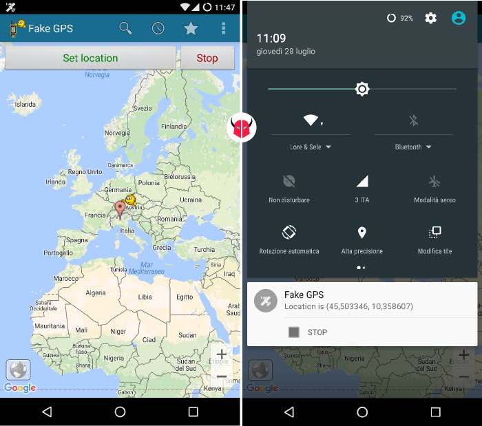 come cambiare posizione GPS su Android Fake GPS
