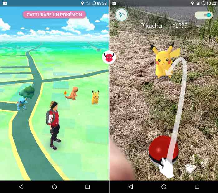 come catturare Pikachu in Pokemon Go inizio gioco