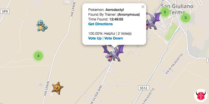 come funziona Poke Radar per Pokemon Go mappa