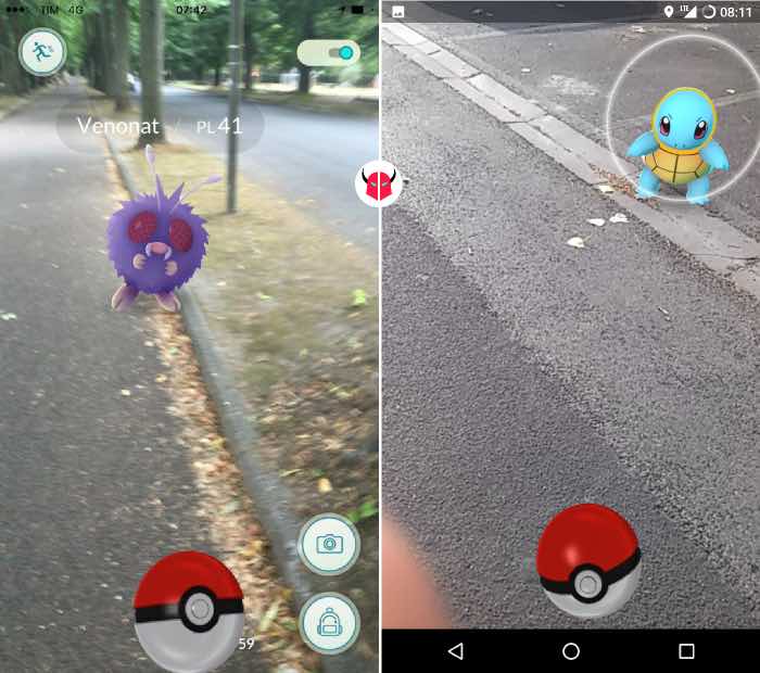 come trovare Pokemon nei dintorni cattura con Poké Ball