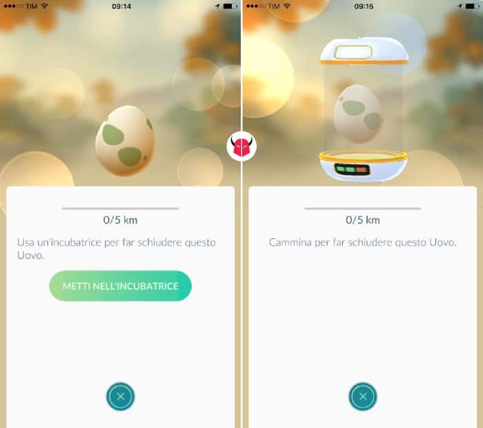 come far schiudere le uova in Pokemon Go incubatrice