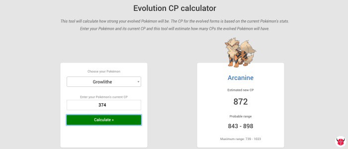 come fare calcolo PL in Pokemon Go Evolution CP calculator