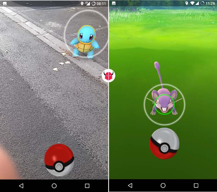 come prendere Pokemon in Pokemon Go cerchio