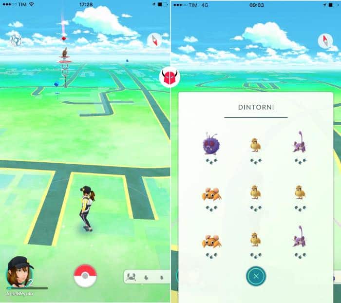 come trovare Pokemon rari in Pokemon Go sezione Dintorni