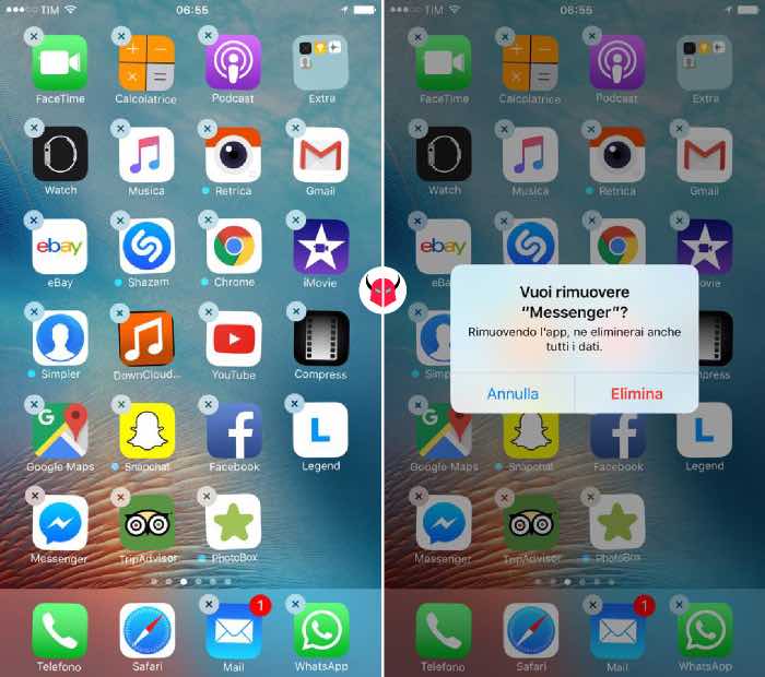 come uscire da Facebook Messenger su iPhone