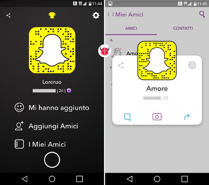 come cambiare nome utente su Snapchat contatti