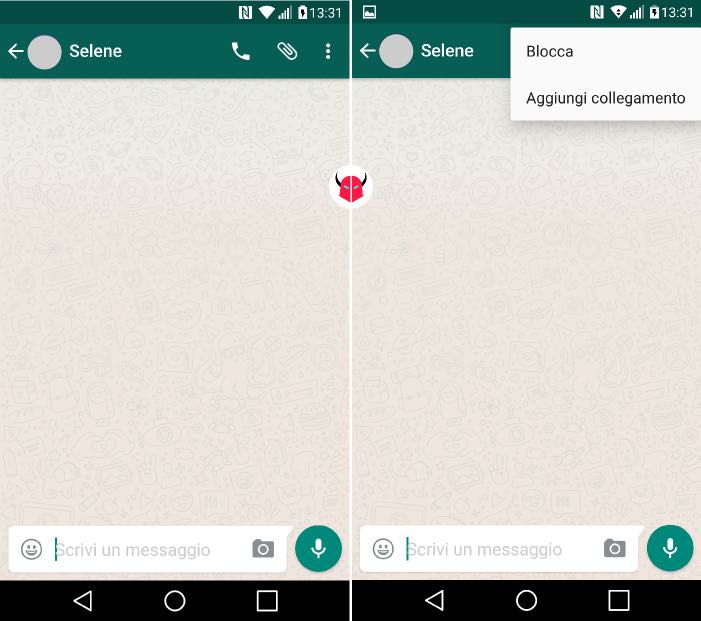 come cancellare un contatto da WhatsApp su Android blocco