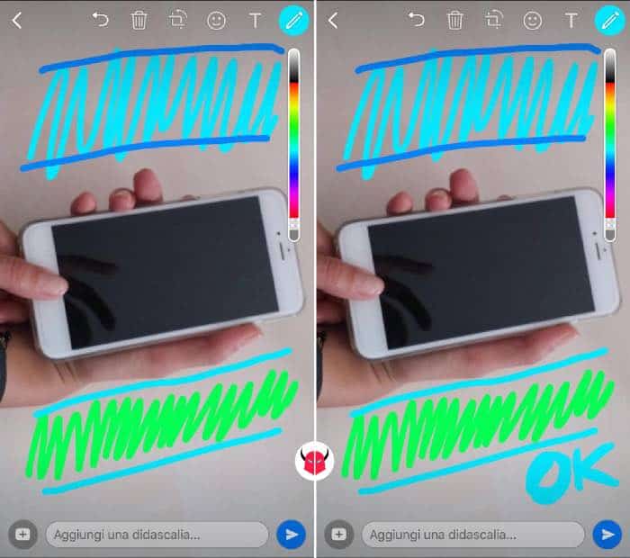 come disegnare su WhatsApp con iPhone scrittura a mano libera su foto e video