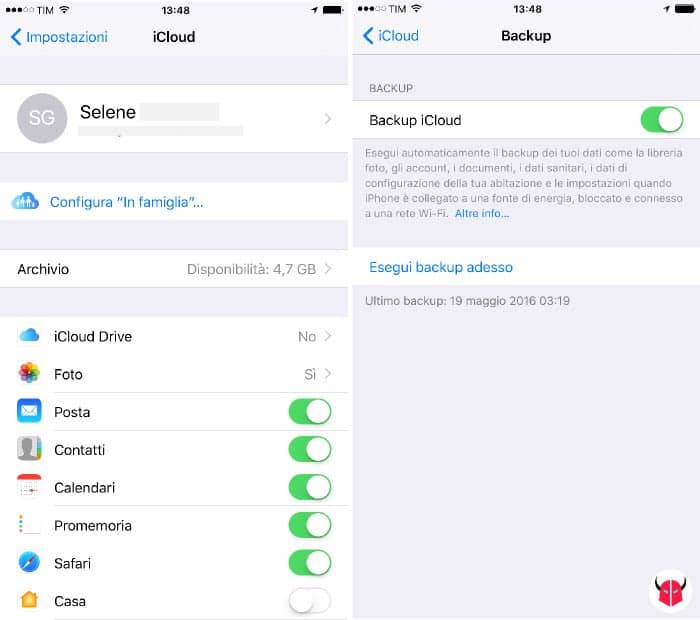 come esportare contatti iPhone backup iCloud