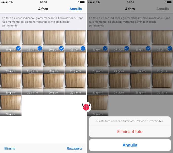 come eliminare foto da iPhone definitivamente