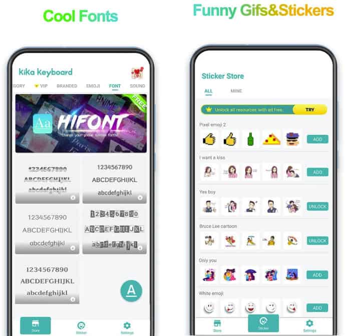 come inviare le GIF su WhatsApp app iKeyboard