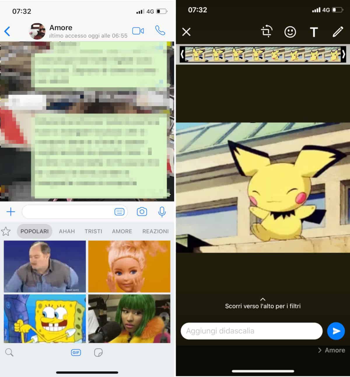 come inviare le GIF su WhatsApp iPhone