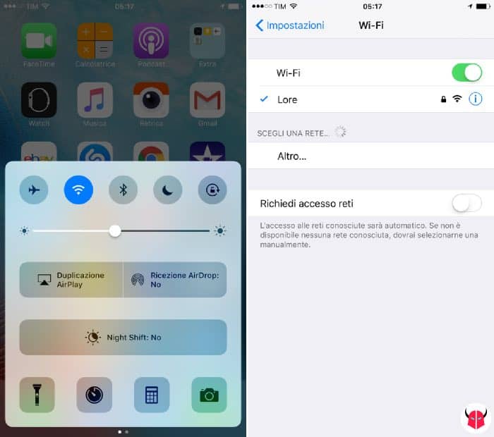 cosa fare quando iPhone non si connette al WiFi controllo rete e modalità aereo