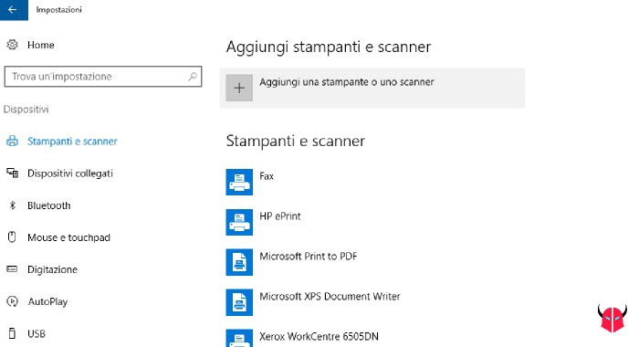 come aggiungere stampante di rete Windows 10 installazione