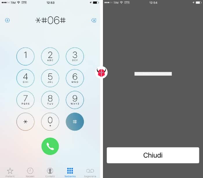 come trovare IMEI iPhone codice universale