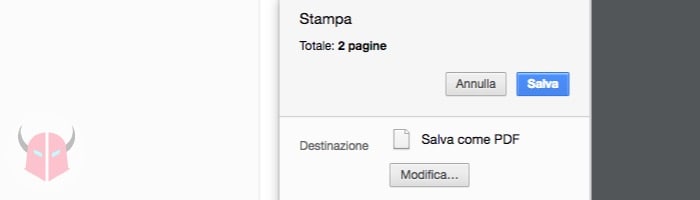 come salvare in PDF su Mac stampa da browser