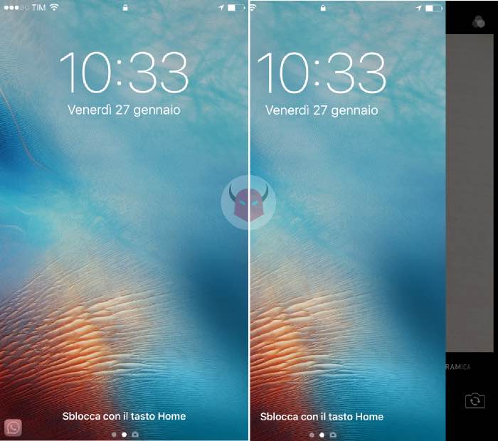 come spegnere torcia iPhone schermata di blocco e fotocamera