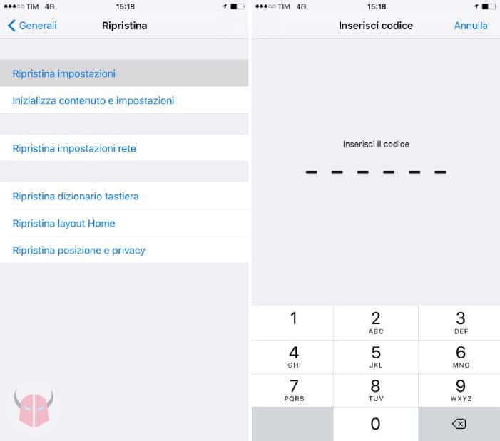 cosa fare se la tastiera di iPhone non funziona reset delle impostazioni