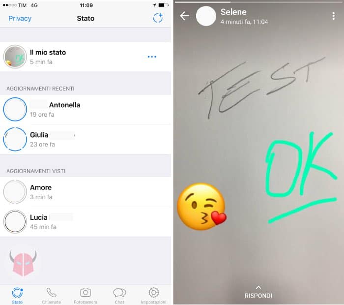 come funzionano le Storie su WhatsApp visualizzare gli Stati iOS e Android