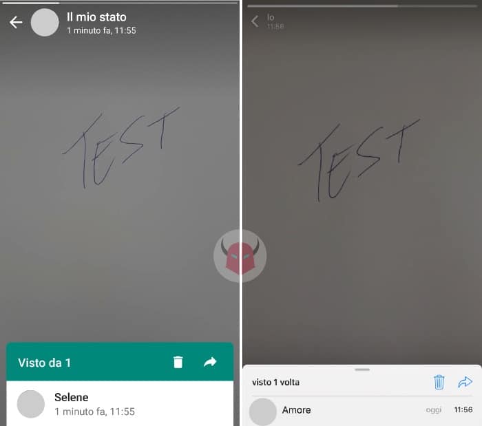 come vedere chi ha visto Stato WhatsApp nomi contatti Android e iPhone