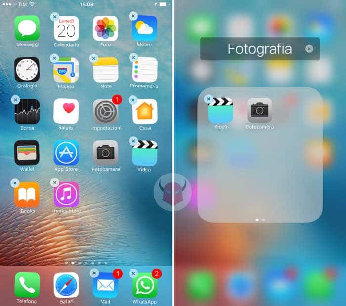 come creare cartelle per app su iPhone nome cartella