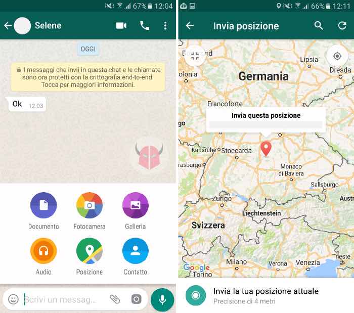 Come rintracciare posizione cellulare tramite WhatsApp (iOS)