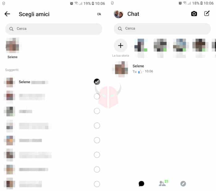 come vedere le chat archiviate su Messenger archivio applicazione