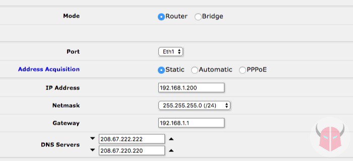 come collegare router a modem IP statico