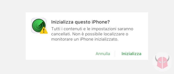 come inizializzare iPhone iCloud Trova il mio iPhone