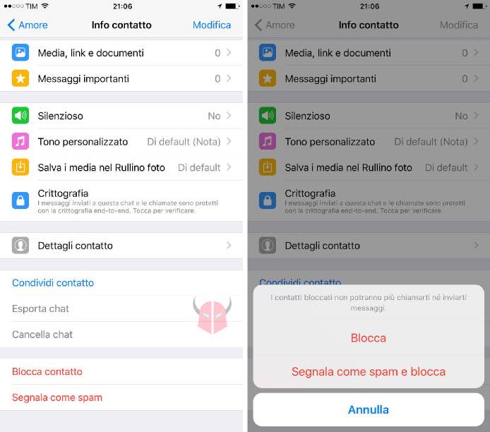 come difendersi da chi ti spia su WhatsApp bloccare contatto