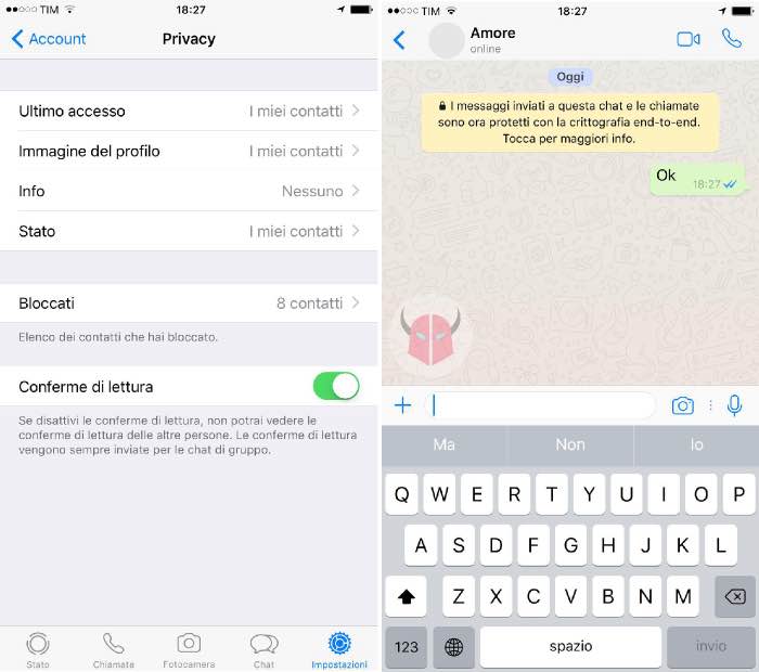 come difendersi da chi ti spia su WhatsApp doppia spunta blu