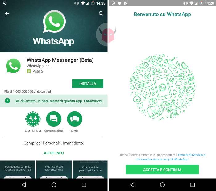 come installare WhatsApp su Android con lo smartphone tramite Google Play