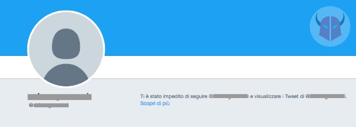 come vedere chi ti ha bloccato su Twitter avvertenza pagina account