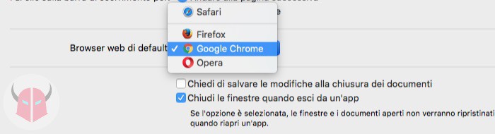 come impostare browser predefinito su Mac impostazioni macOS