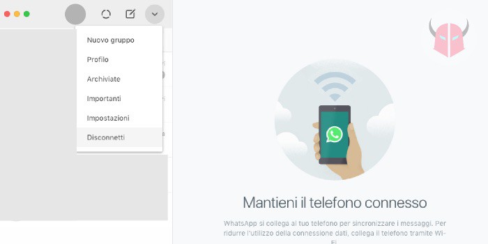 come disconnettere WhatsApp Web dal computer