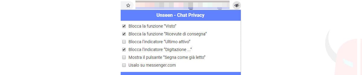 come essere offline su Facebook Messenger estensione Chrome Unseen