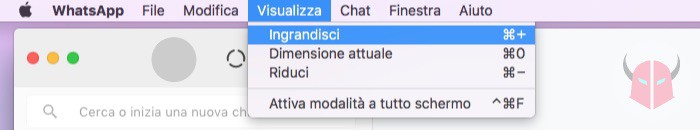 come ingrandire caratteri WhatsApp PC WhatsApp Web