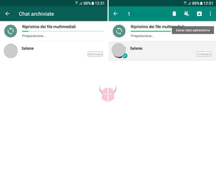 come recuperare chat WhatsApp conversazioni archiviate