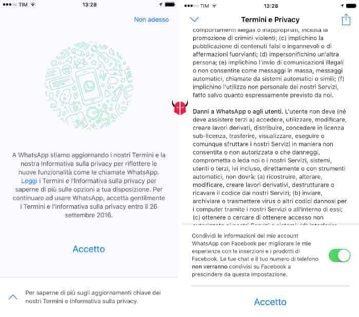 come togliere WhatsApp da Facebook nuova installazione