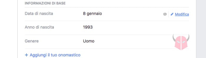 come cambiare data di nascita su Facebook Computer