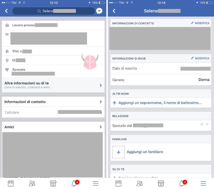 come cambiare data di nascita su Facebook iOS