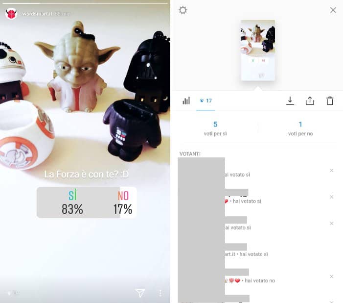 come vedere chi ha votato sondaggi Instagram risultati