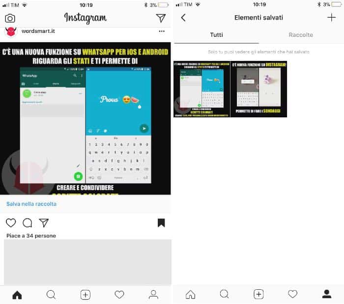come salvare foto da Instagram applicazione