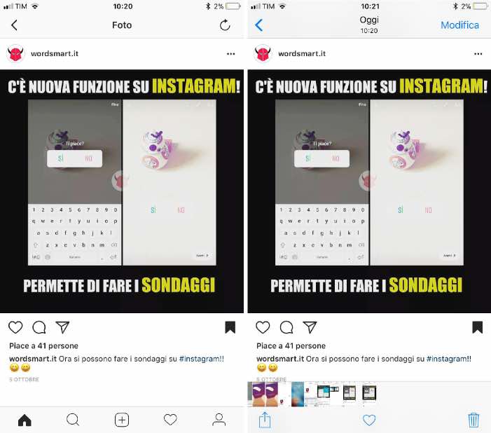 come salvare foto da Instagram telefono screenshot